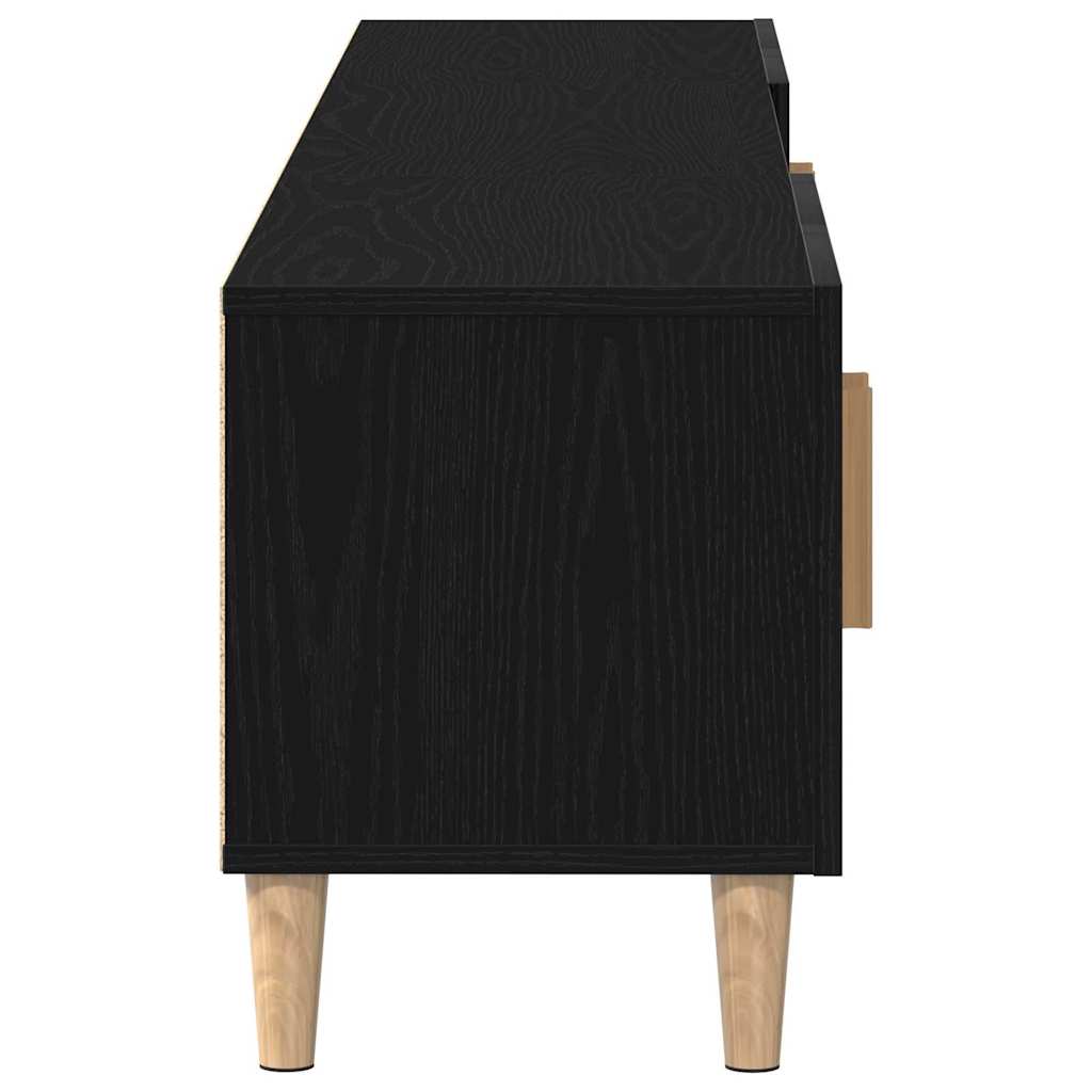 TV-Tisch Schwarz Eichen-Optik 180 x 31,5 x 40 cm Holzwerkstoff