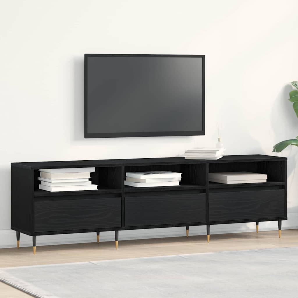 TV-Schränk Schwarze Eiche 150 x 30 x 44.5 cm Holzwerkstoff