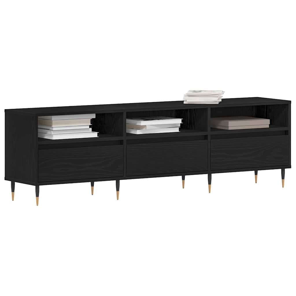 TV-Schränk Schwarze Eiche 150 x 30 x 44.5 cm Holzwerkstoff