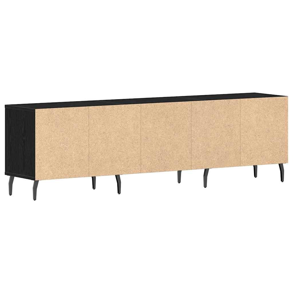 TV-Schränk Schwarz Eichen-Optik 150 x 30 x 44.5 cm