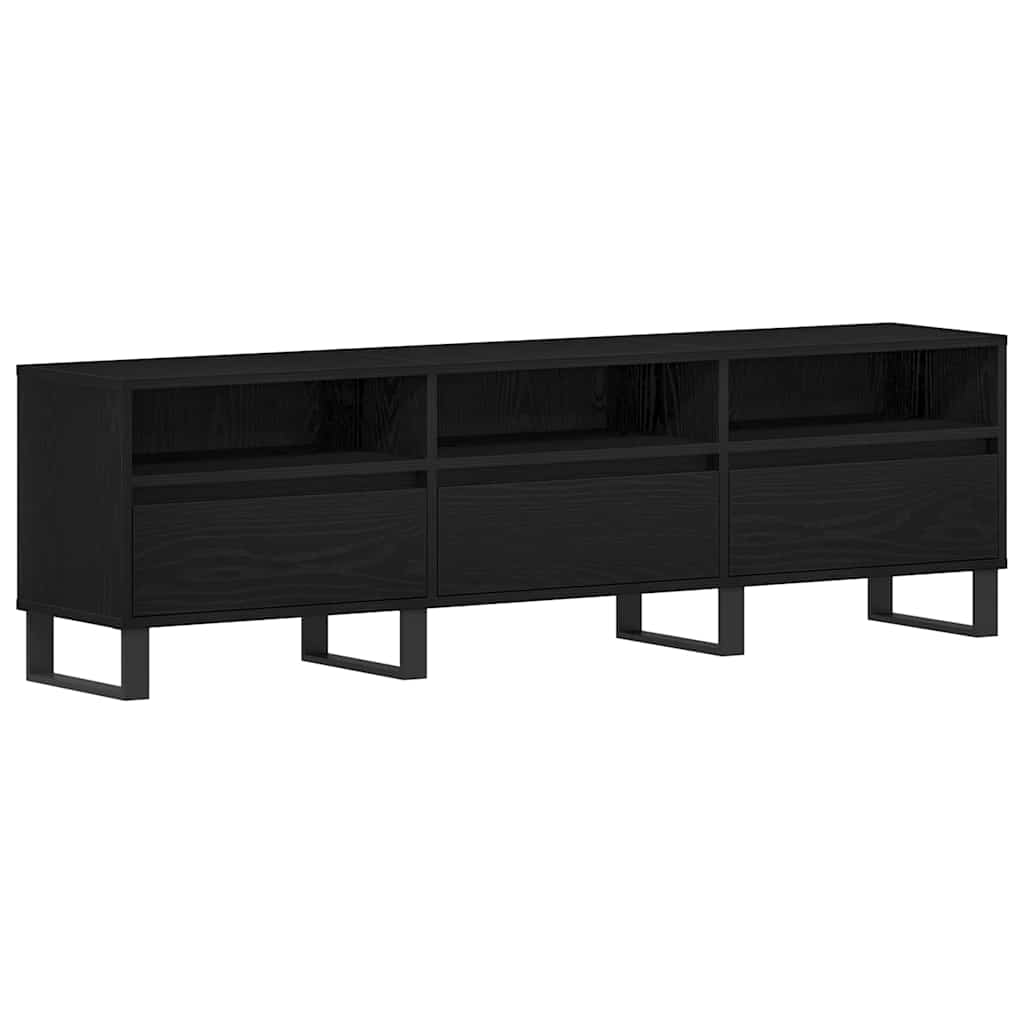 TV-Schränk Schwarz Eichen-Optik 150 x 30 x 44.5 cm