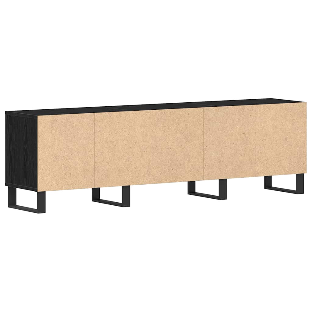 TV-Schränk Schwarz Eichen-Optik 150 x 30 x 44.5 cm