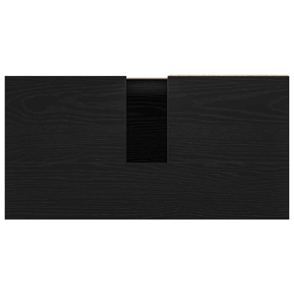Waschbeckenunterschrank mit Tür Schwarze Eiche 65 x 33 x 60 cm