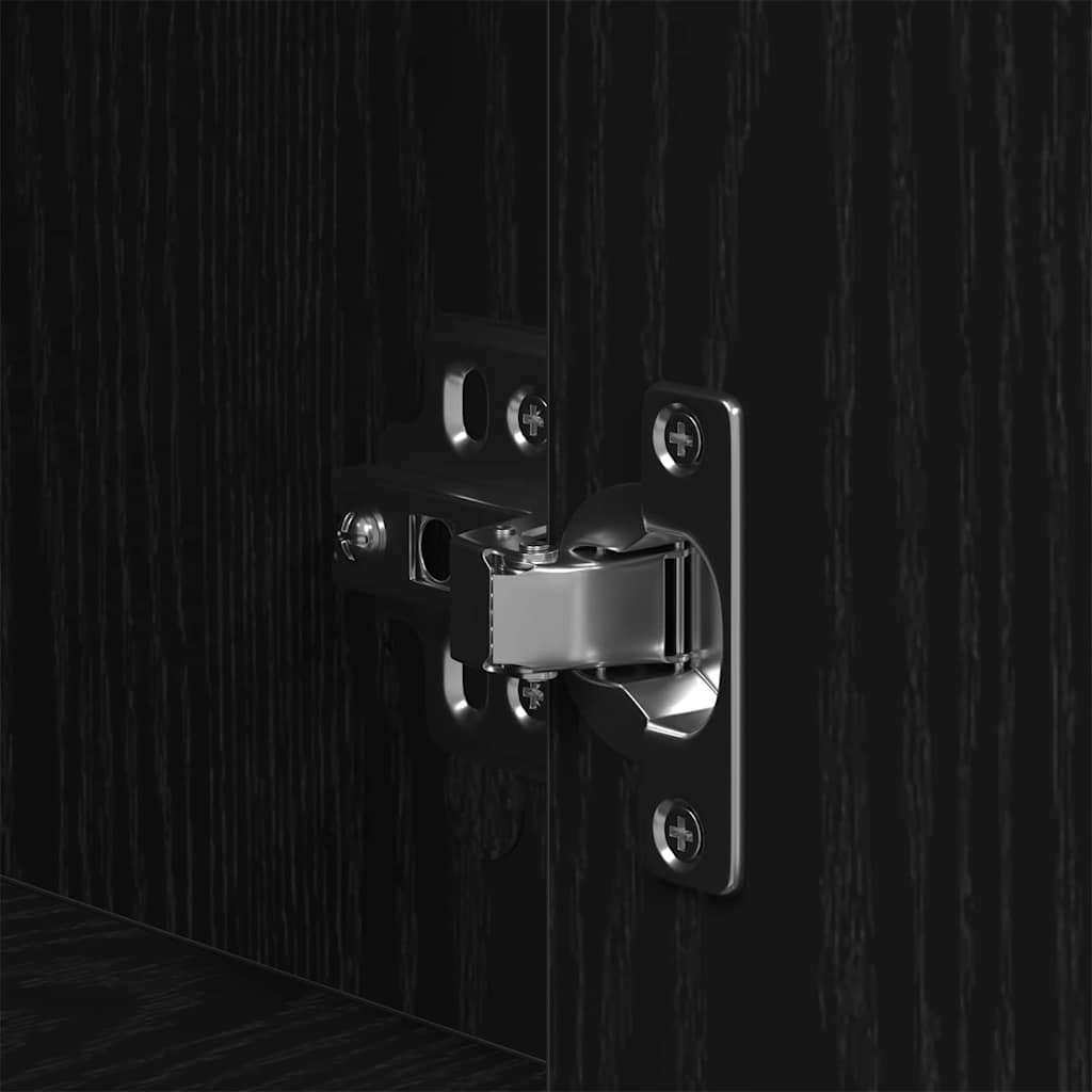 Nachttisch 2 pcs Schwarze Eiche 41 x 31 x 80 cm Holzwerkstoff