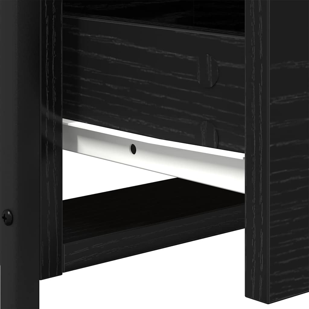 Nachttisch mit Schubladen Schwarze Eiche 44 x 45 x 60 cm