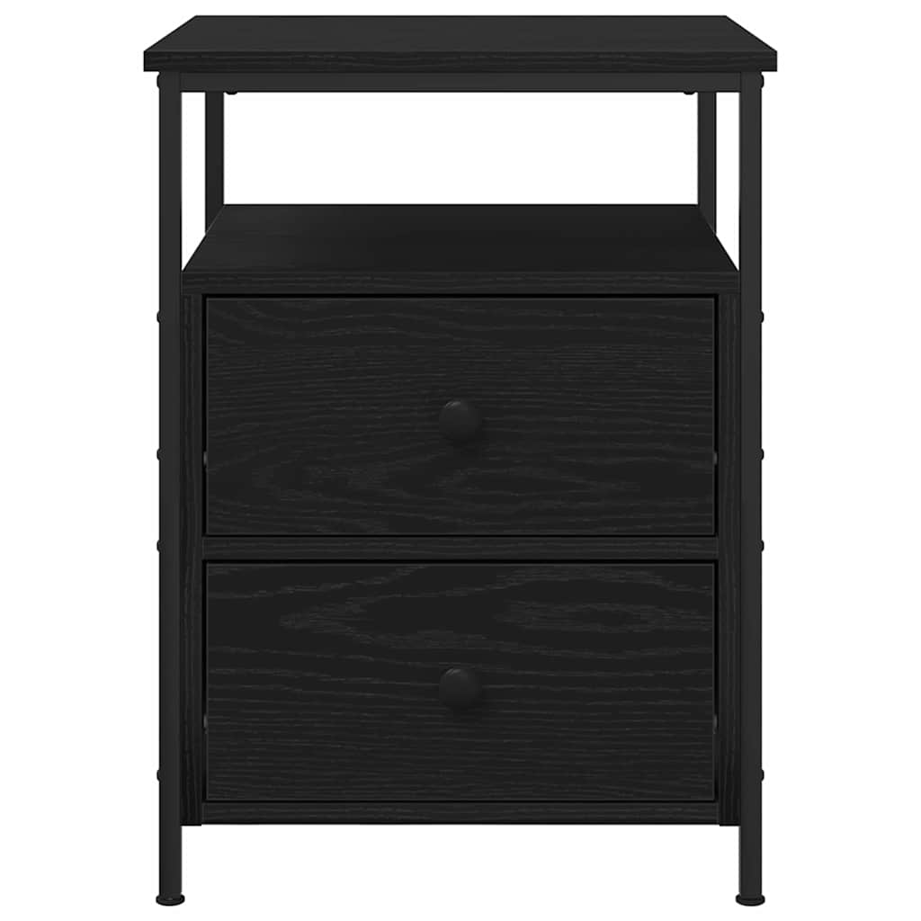 Nachttisch mit Schubladen Schwarze Eiche 44 x 45 x 60 cm