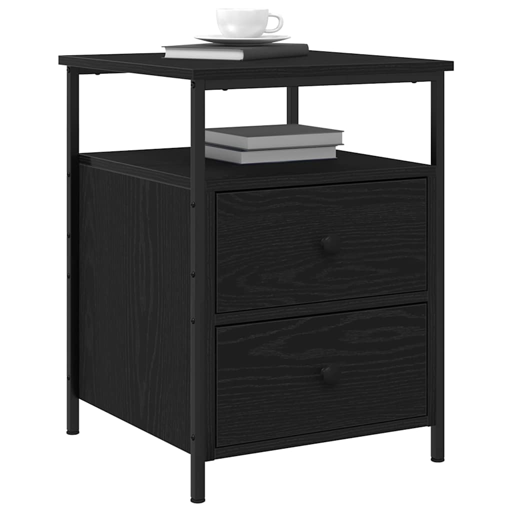 Nachttisch mit Schubladen Schwarze Eiche 44 x 45 x 60 cm