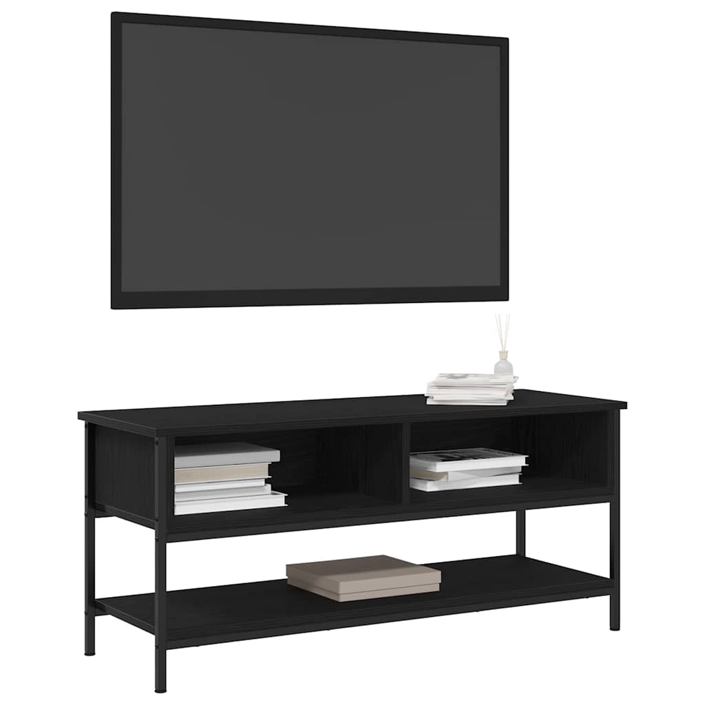 TV-Schränk Schwarz Eichen-Optik 100 x 35 x 45 cm Holzwerkstoff