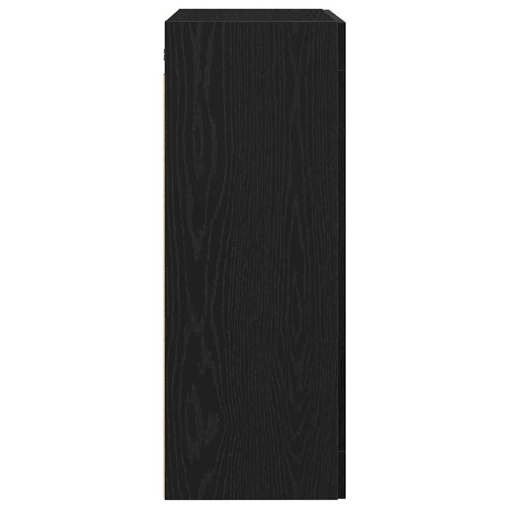 Wandmontierter Schrank Schwarze Eiche 69.5 x 34 x 90 cm