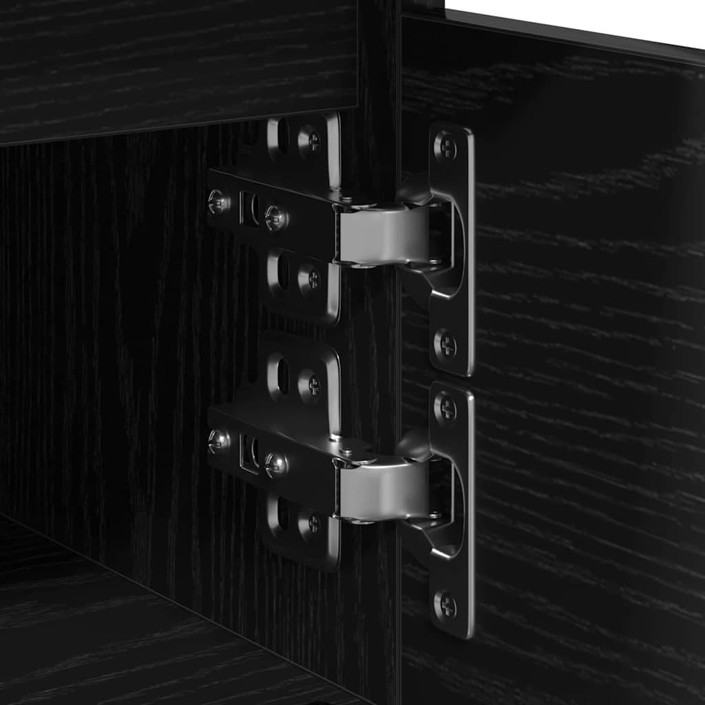 Nachttisch 2 pcs Schwarze Eiche 40 x 35 x 50 cm Holzwerkstoff