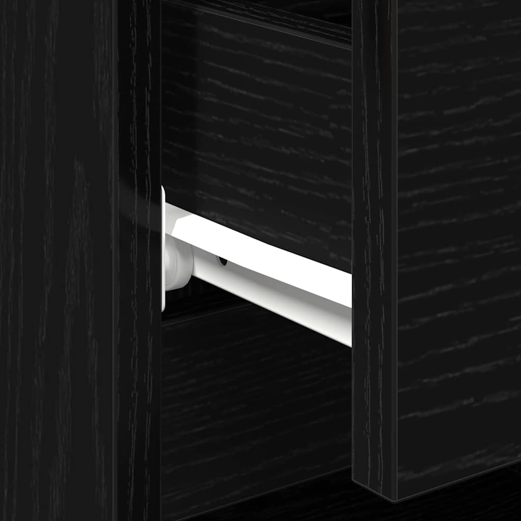 Nachttisch 2 pcs Schwarze Eiche 40 x 35 x 50 cm Holzwerkstoff