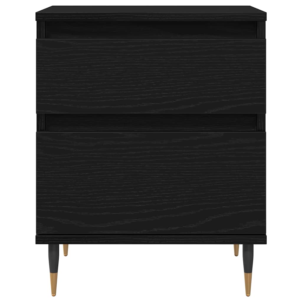 Nachttisch 2 pcs Schwarze Eiche 40 x 35 x 50 cm Holzwerkstoff