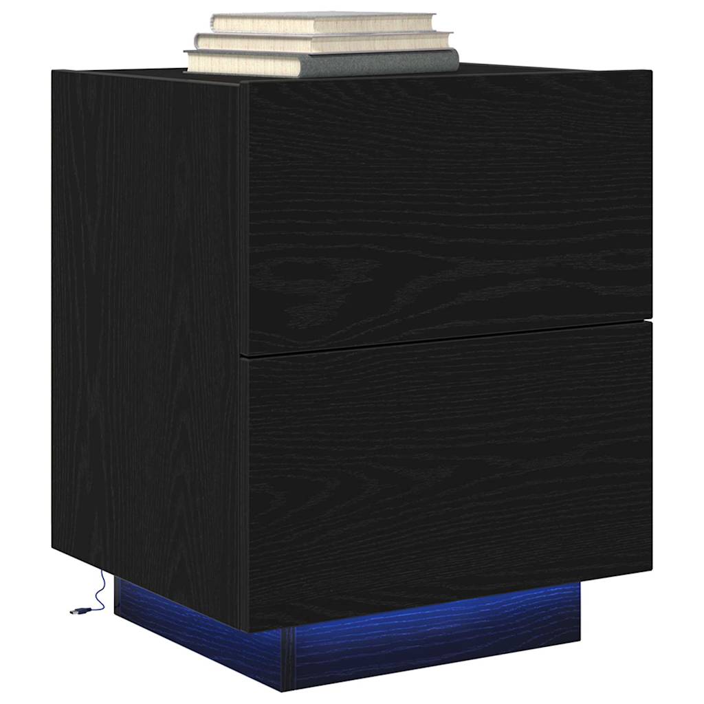 Nachttisch mit Schubladen 2 pcs Schwarze Eiche