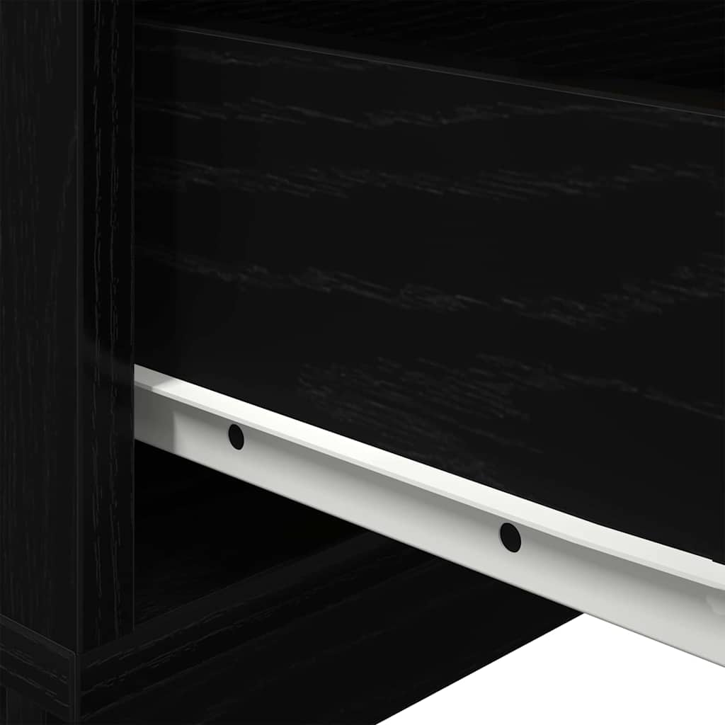 Nachttisch Schwarz Eichen-Optik 70 x 36 x 40.5 cm Holzwerkstoff