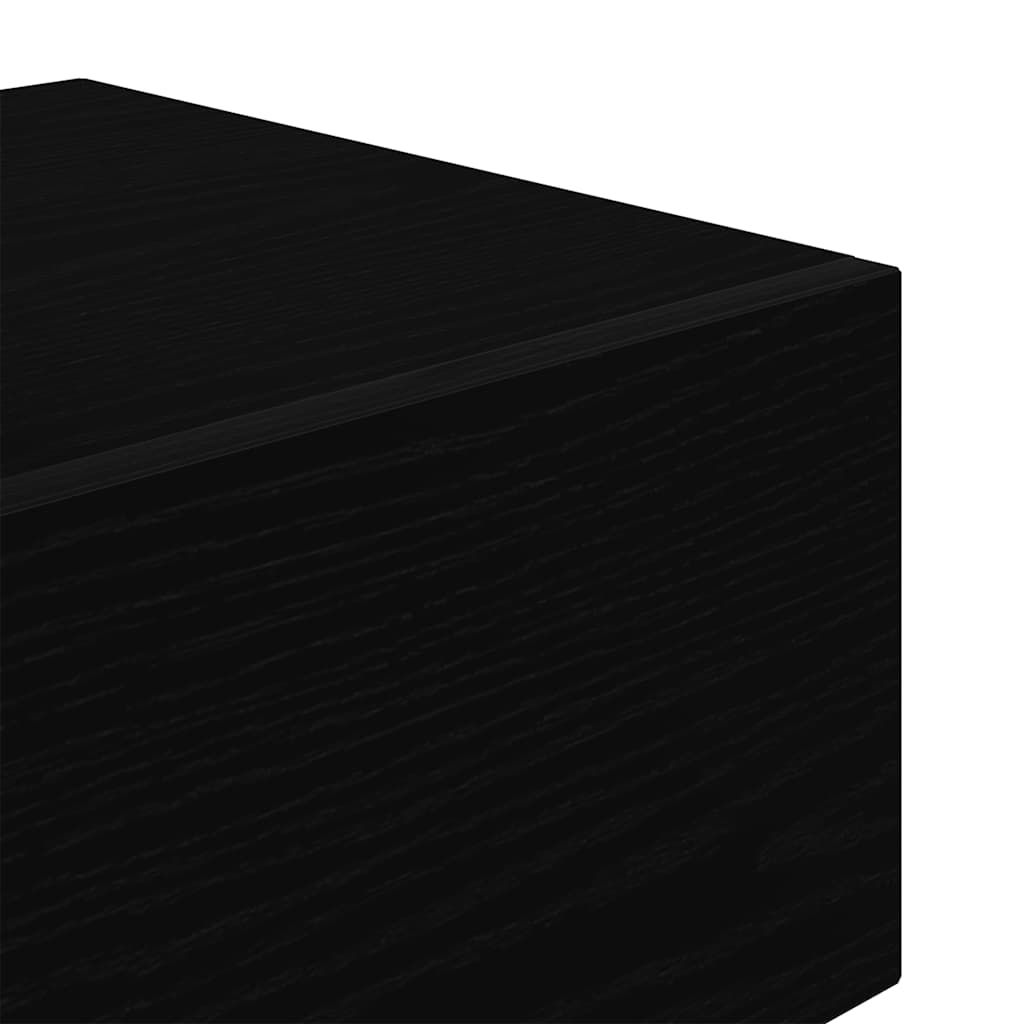 Nachttisch Schwarz Eichen-Optik 70 x 36 x 40.5 cm Holzwerkstoff