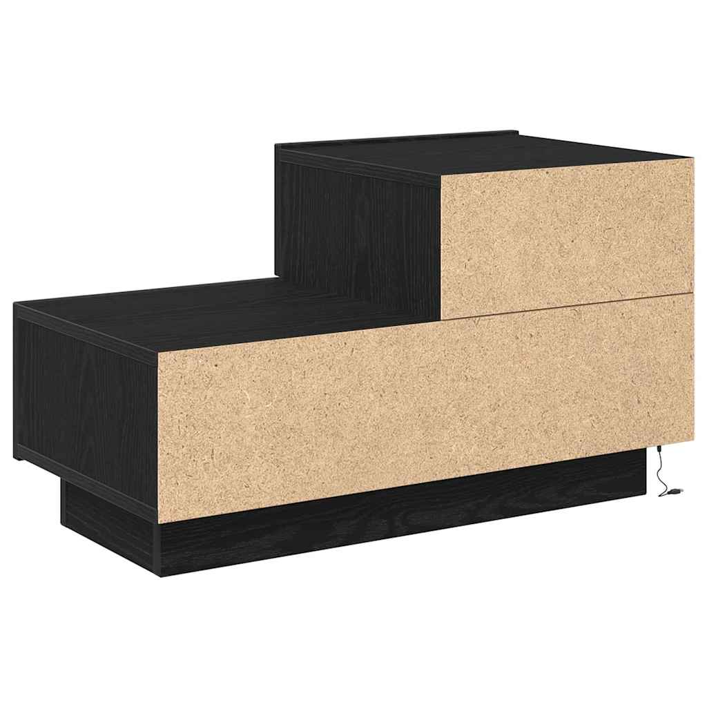 Nachttisch Schwarz Eichen-Optik 70 x 36 x 40.5 cm Holzwerkstoff