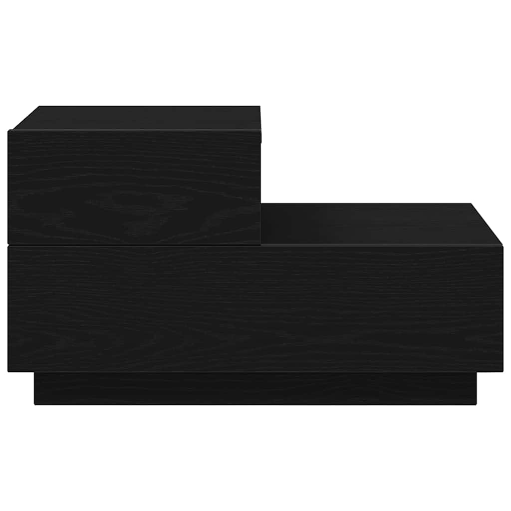 Nachttisch Schwarz Eichen-Optik 70 x 36 x 40.5 cm Holzwerkstoff