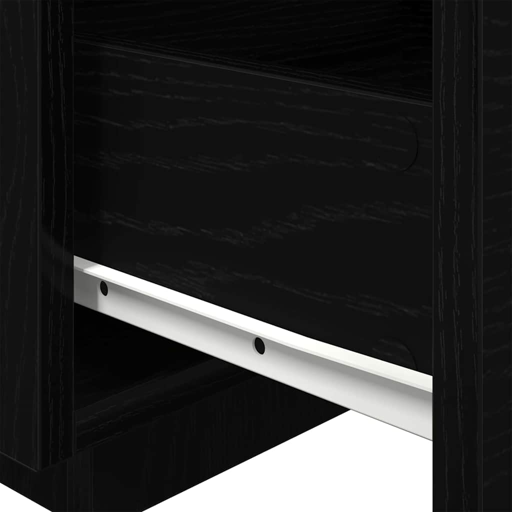 Nachttisch 2 pcs Schwarze Eiche 40 x 39 x 37 cm Holzwerkstoff