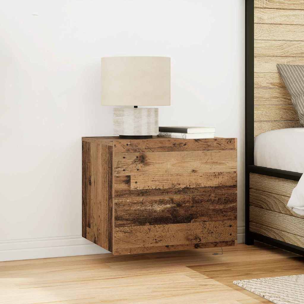Wandmontierter Nachtschrank Altholz 50 x 39 x 41 cm
