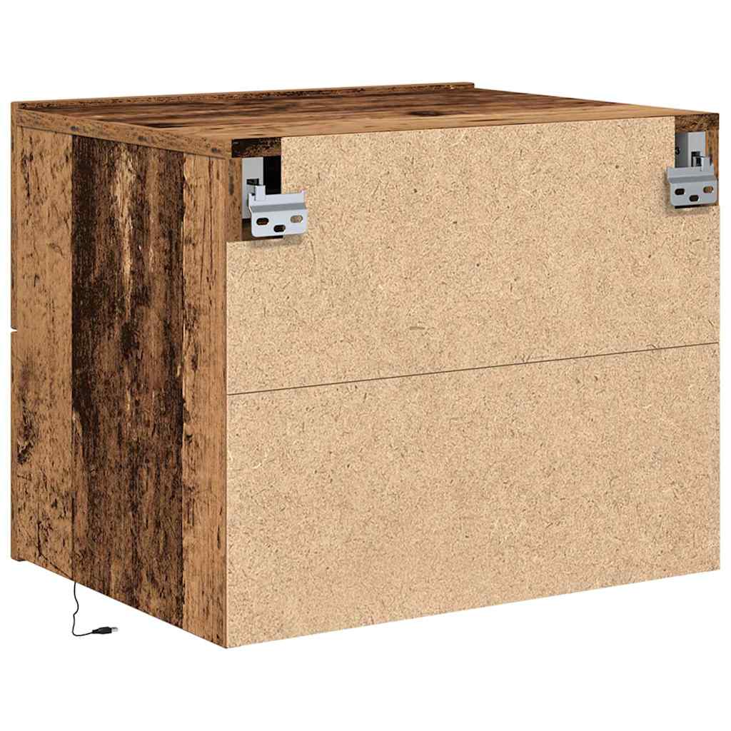 Wandmontierter Nachtschrank Altholz 50 x 39 x 41 cm