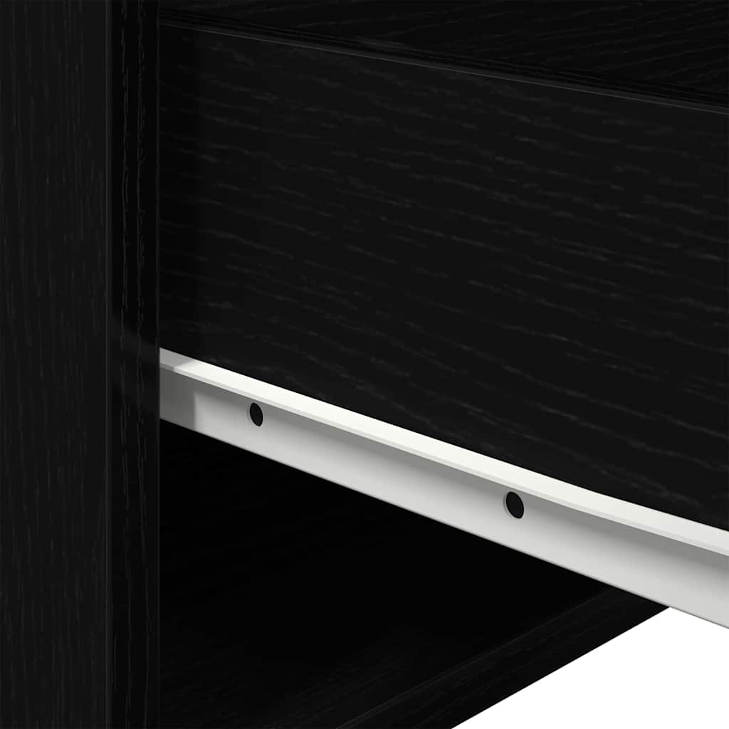 Wandmontierter Nachtschrank Schwarze Eiche 50 x 36 x 30 cm