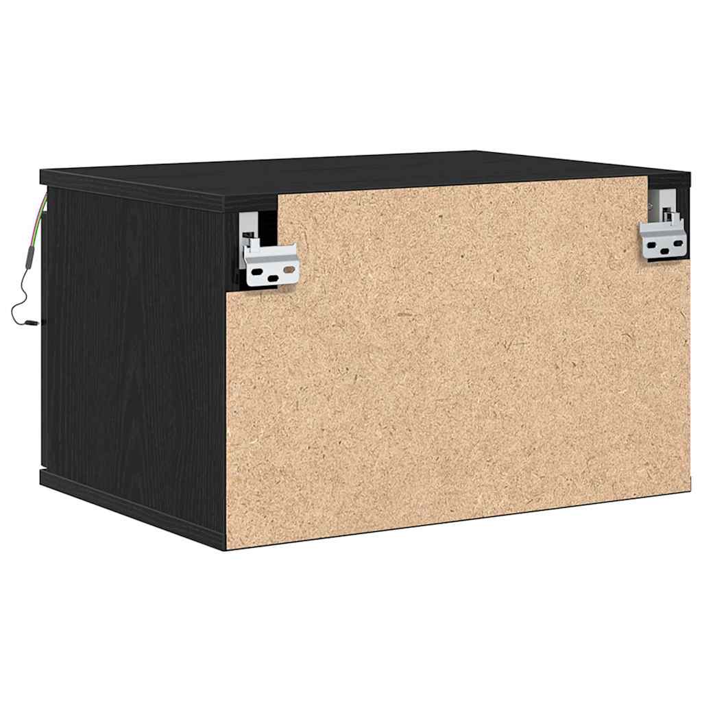 Wandmontierter Nachtschrank Schwarze Eiche 50 x 36 x 30 cm