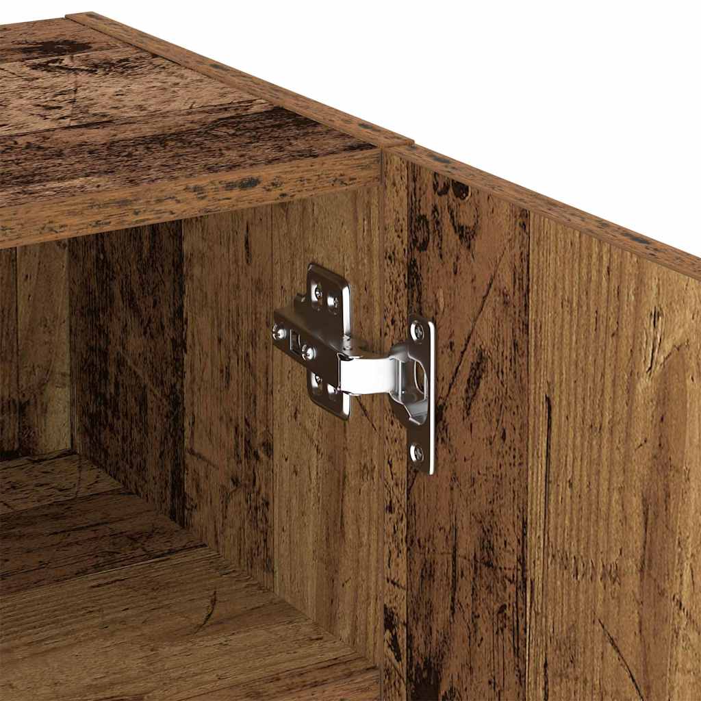 Wandmontierter TV Schrank Altholz 40,5 x 30 x 102 cm
