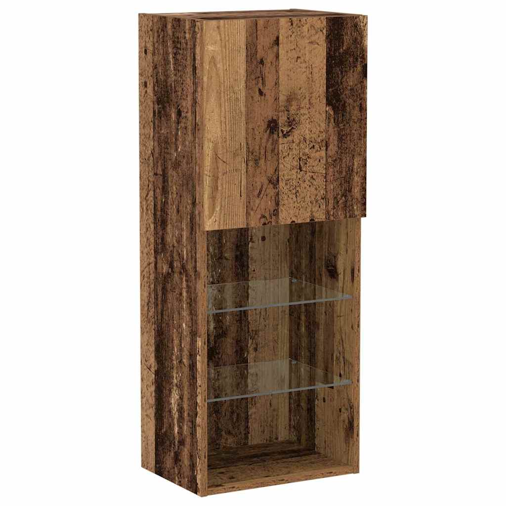 Wandmontierter TV Schrank Altholz 40,5 x 30 x 102 cm