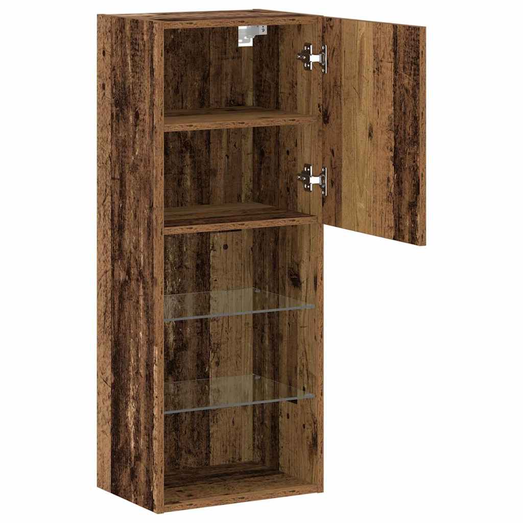 Wandmontierter TV Schrank Altholz 40,5 x 30 x 102 cm