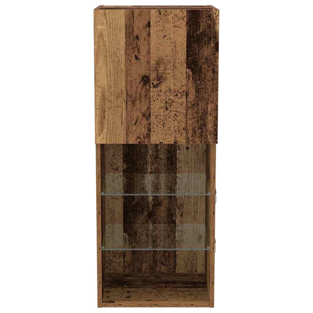Wandmontierter TV Schrank Altholz 40,5 x 30 x 102 cm