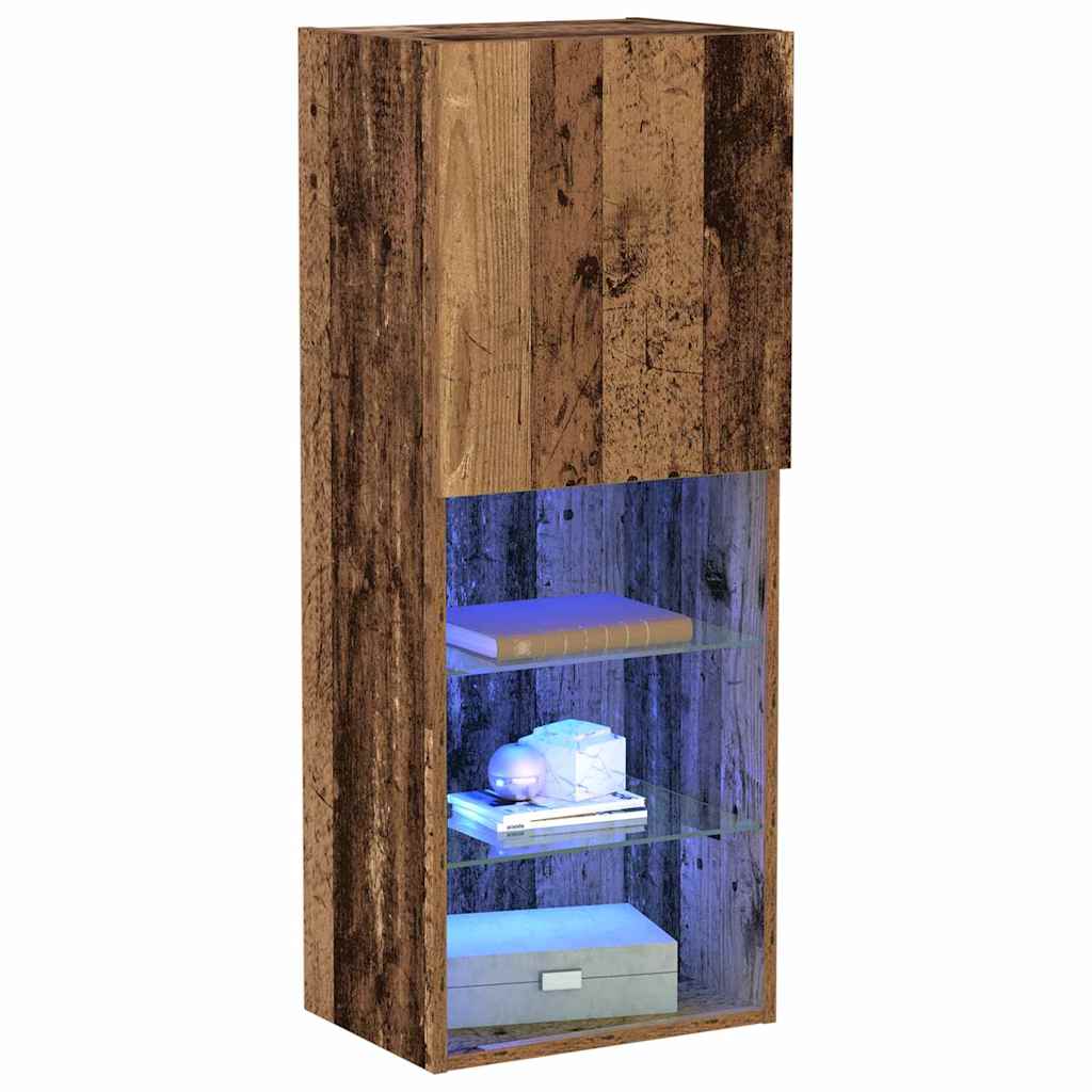 Wandmontierter TV Schrank Altholz 40,5 x 30 x 102 cm