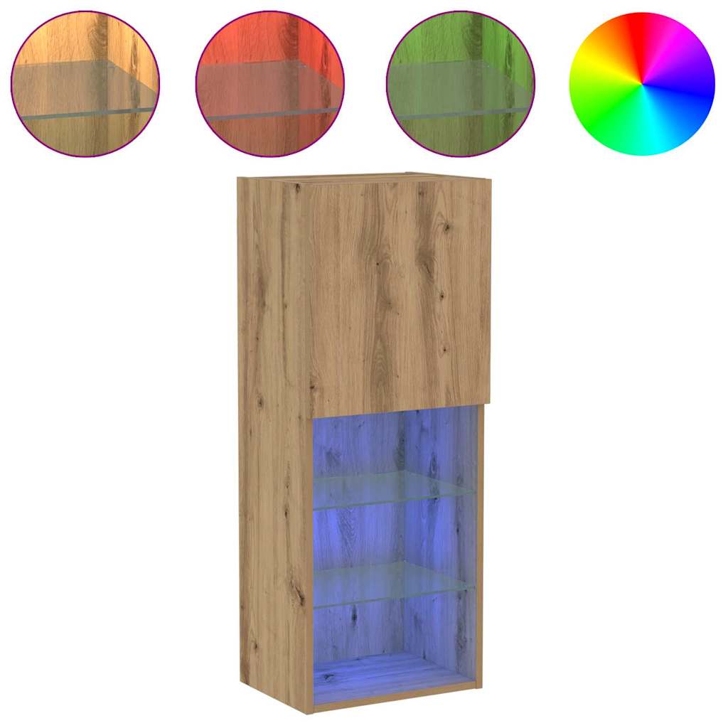 Wandmontierter TV Schrank Artisan-Eiche 40,5 x 30 x 102 cm