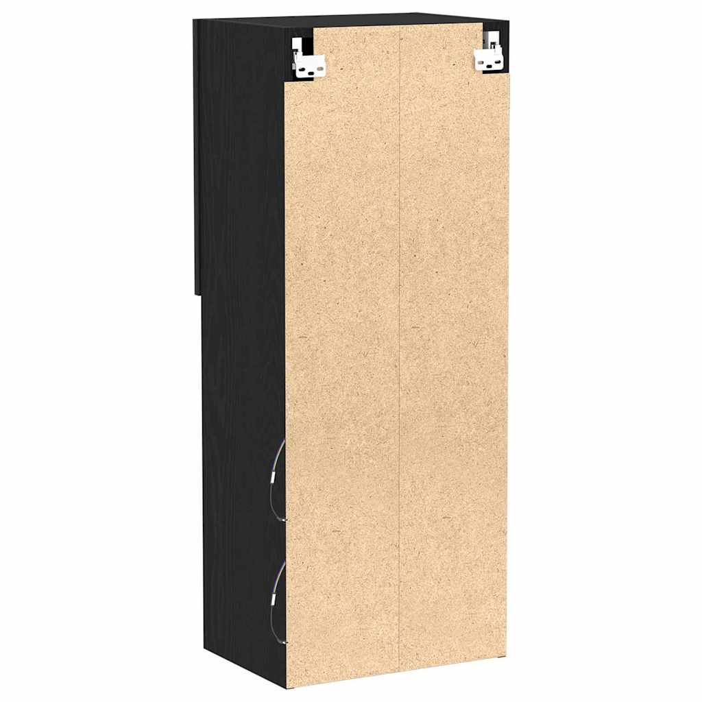 Wandmontierter TV Schrank Wandmontiert Schwarz Eichen-Optik