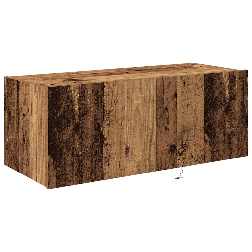 TV-Wandregal Wandmontiert Altholz 80 x 35 x 31 cm Holzwerkstoff