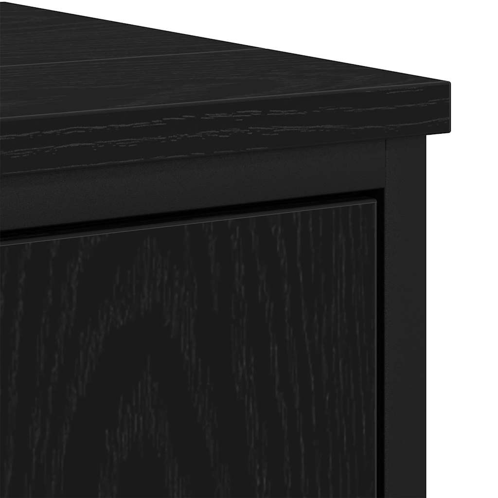 Waschbeckenunterschrank mit Tür Schwarze Eiche 60 x 30 x 60 cm