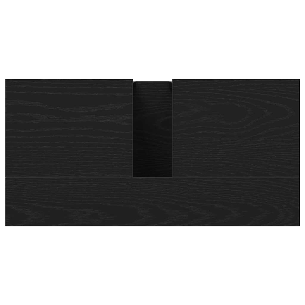 Waschbeckenunterschrank mit Tür Schwarze Eiche 60 x 30 x 60 cm
