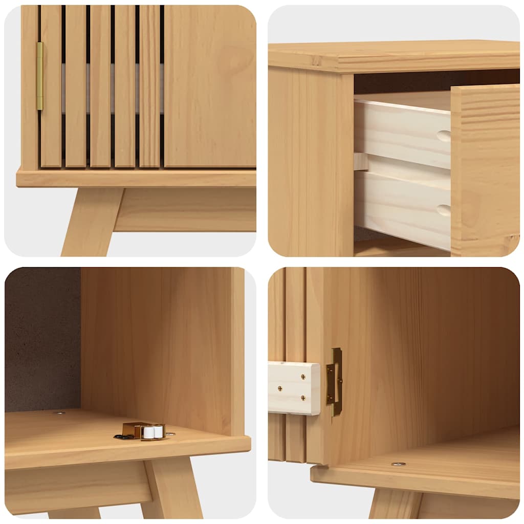 Badezimmer Schrank mit Regal Olden Braun 35 x 30 x 90 cm