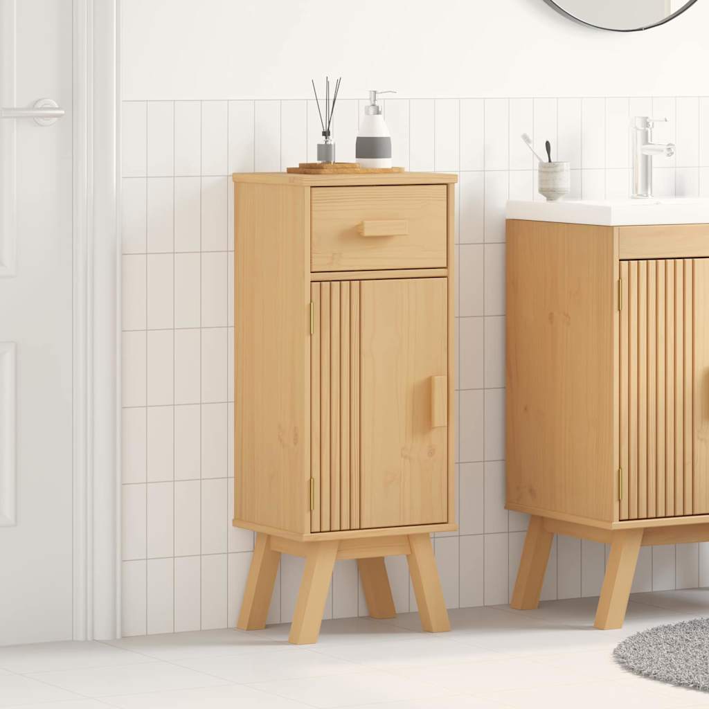 Badezimmer Schrank mit Regal Olden Braun 35 x 30 x 90 cm