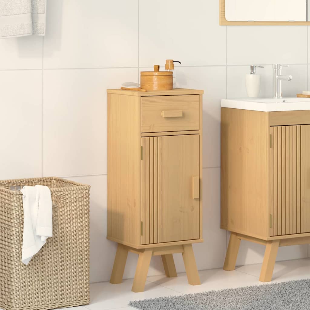 Badezimmer Schrank mit Regal Olden Braun 35 x 30 x 90 cm