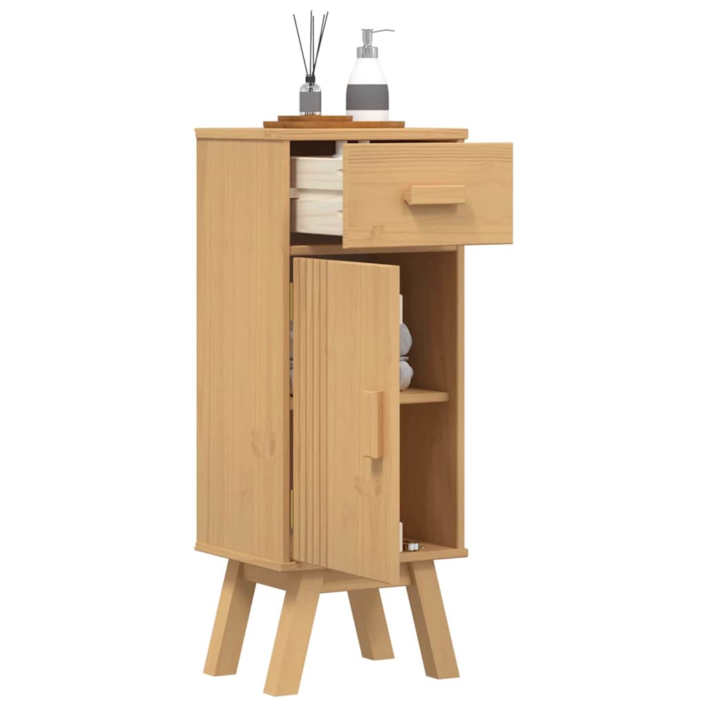 Badezimmer Schrank mit Regal Olden Braun 35 x 30 x 90 cm
