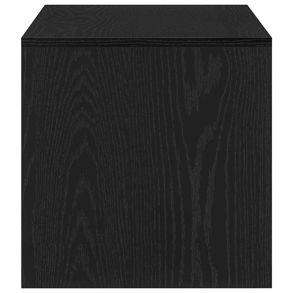 Meuble TV aspect chêne noir 100x40x40 cm matériau à base de bois