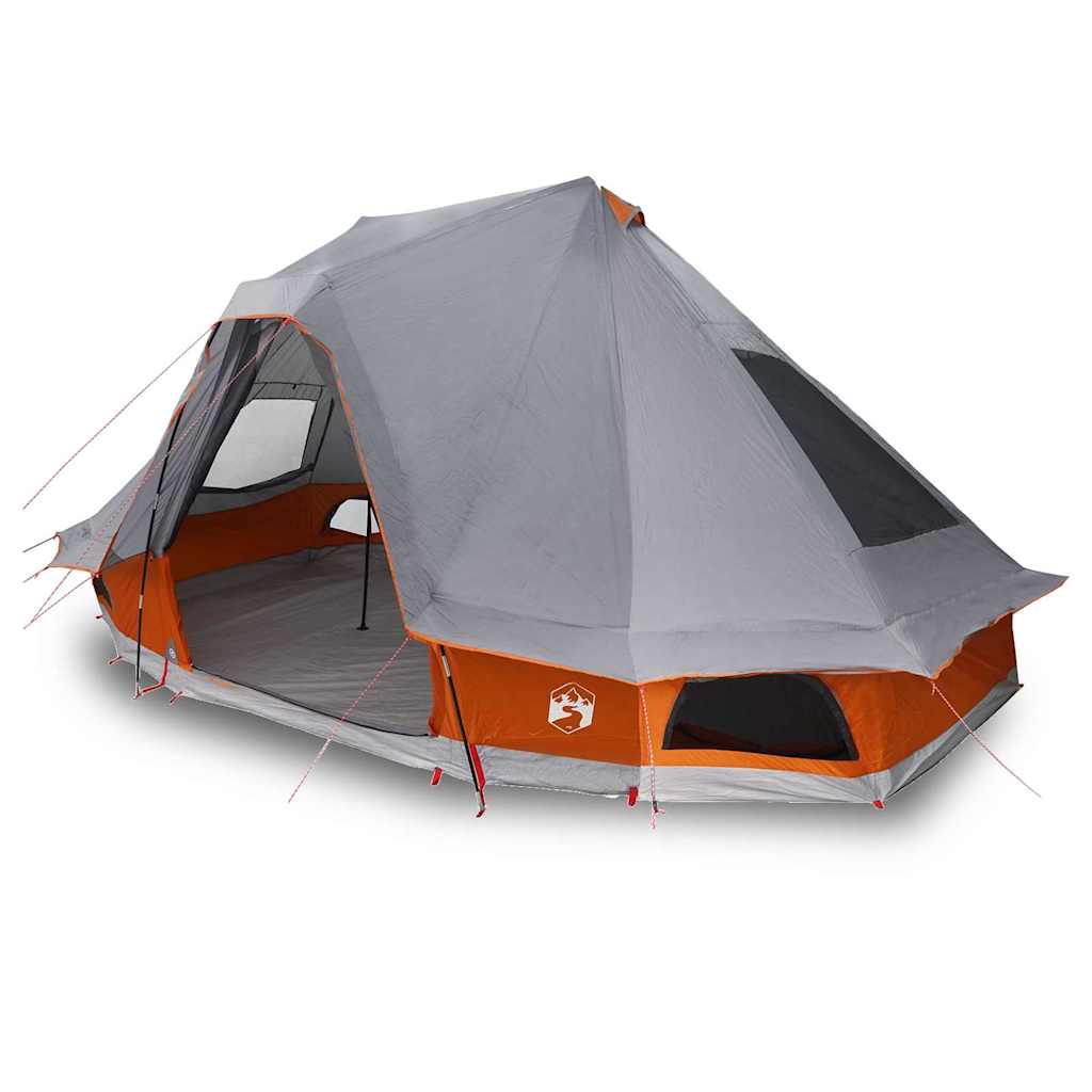 Familien-Tipi-Zelt mit Dach Grau und Orange 466 x 310 x 240 cm