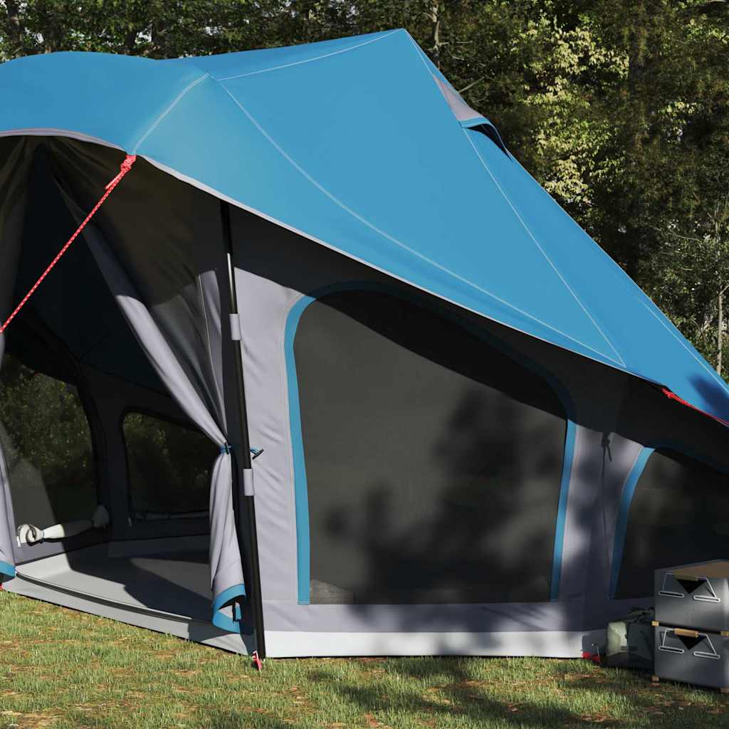 Familien-Tipi-Zelt mit Dach Blau und Grau 508 x 470 x 300 cm