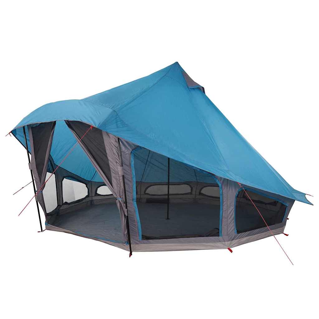 Familien-Tipi-Zelt mit Dach Blau und Grau 508 x 470 x 300 cm