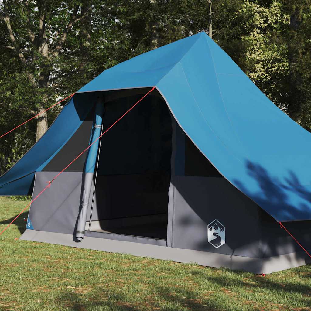 Familien-Tipi-Zelt mit Dach Blau 364 x 281 x 257 cm
