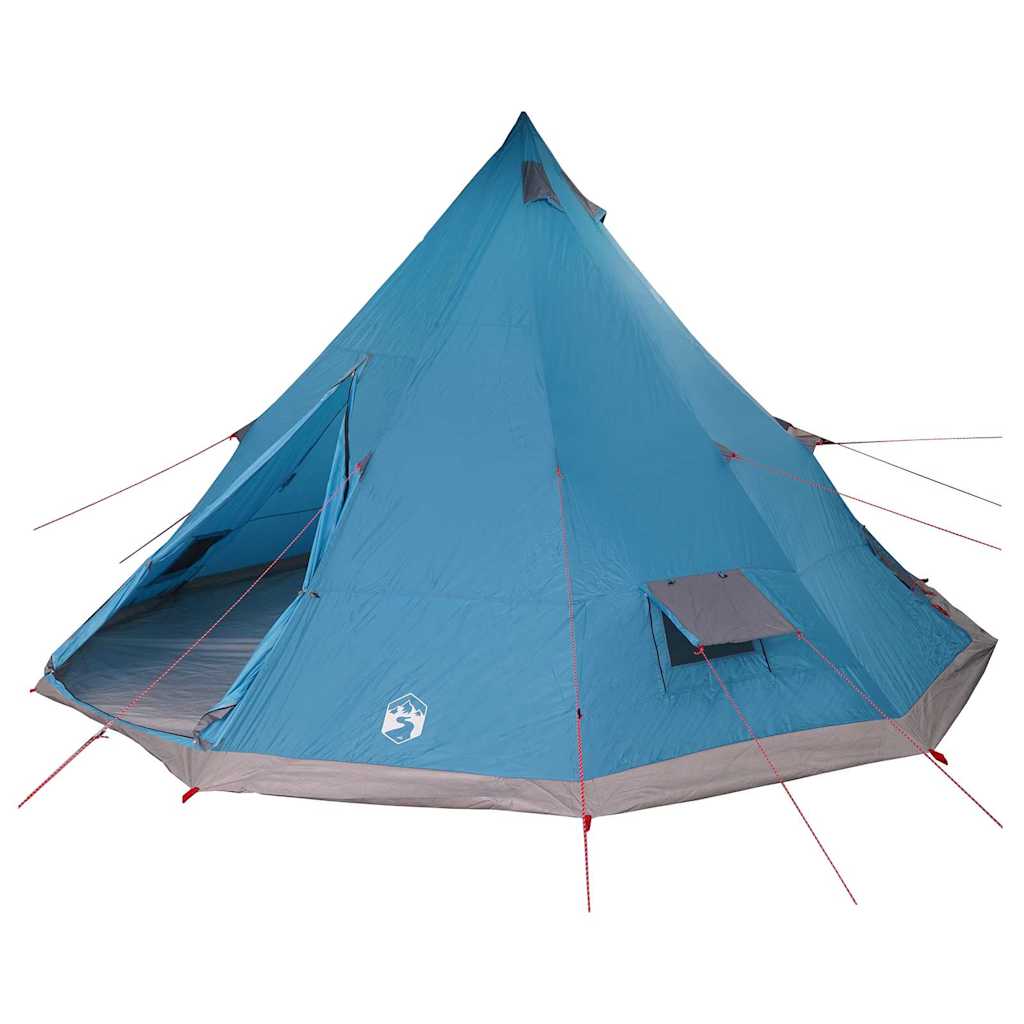 Familien-Tipi-Zelt mit Dach Blau und Grau 560 x 560 x 300 cm
