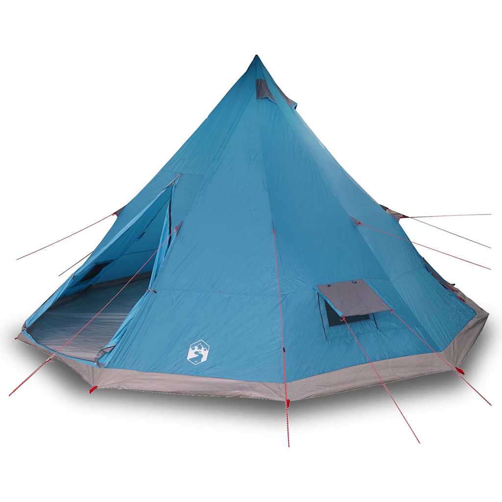 Familien-Tipi-Zelt mit Dach Blau und Grau 560 x 560 x 300 cm