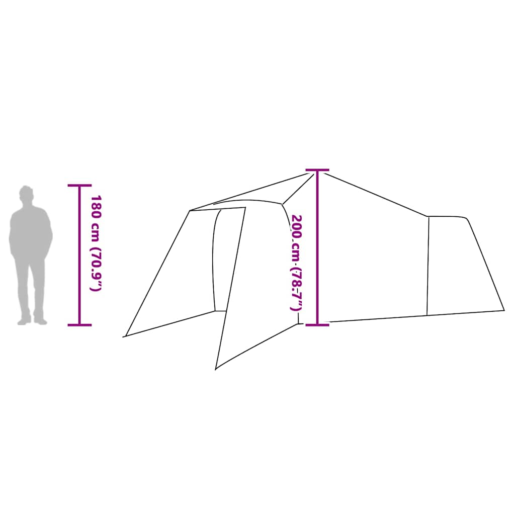 Tipi Zelt mit Dach mit Speicher Blau 492 x 492 x 275 cm Taft