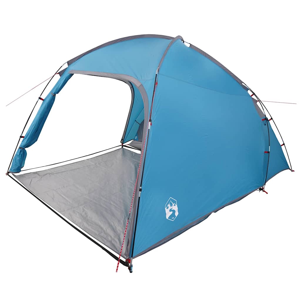 Zelt mit Dach Blau 370 x 230 x 185 cm Polyester und Fiberglas