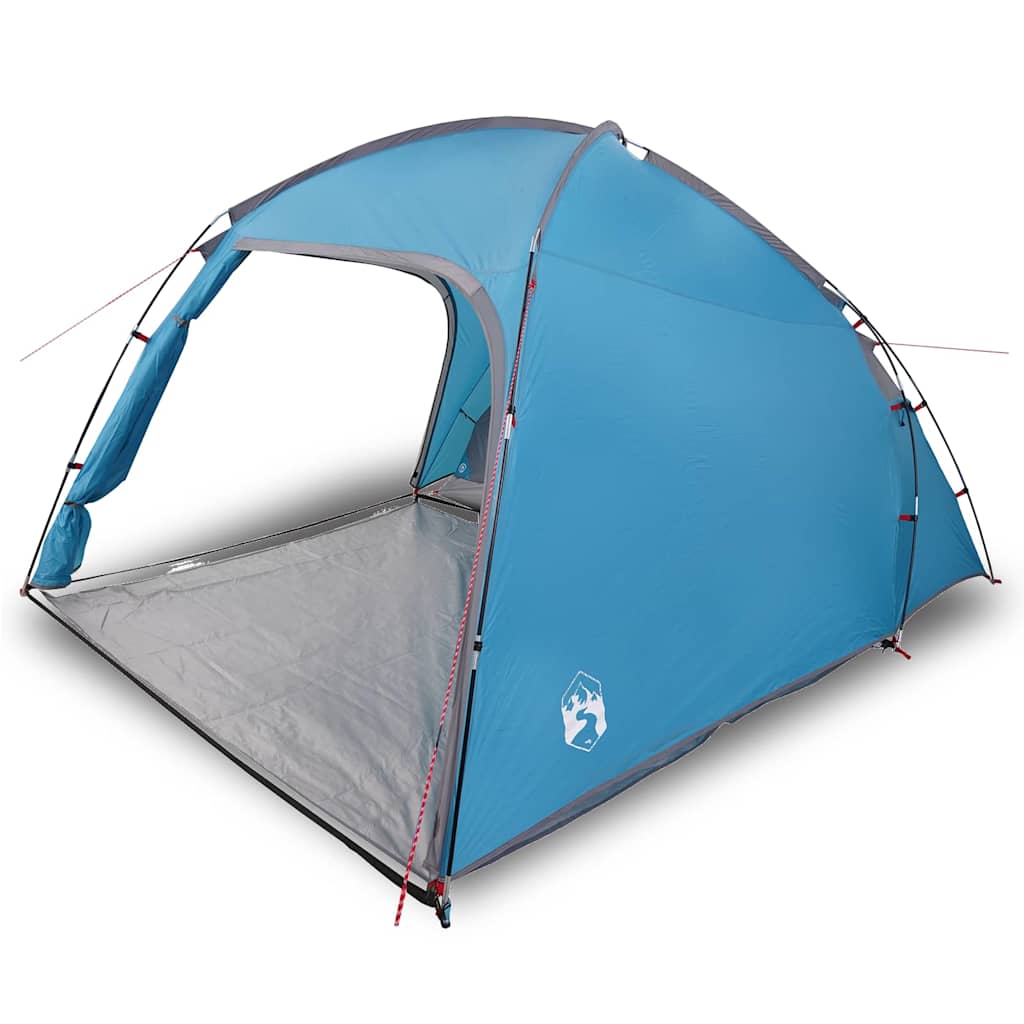 Zelt mit Dach Blau 370 x 230 x 185 cm Polyester und Fiberglas